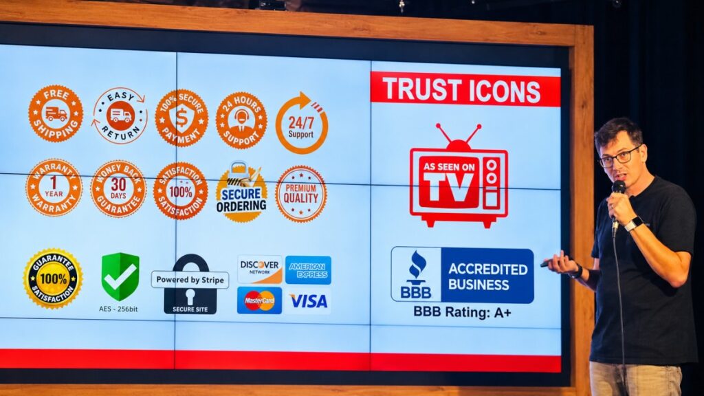 תומר רייזר בהרצאת Click to Convert - Trust Icons ואמון בחנות אונליין